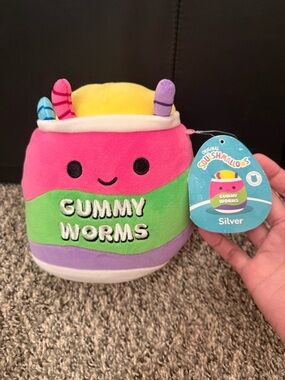 Squishmallows Gummy Worms Plush - Pink/Green/Purple/Yellow/Blue